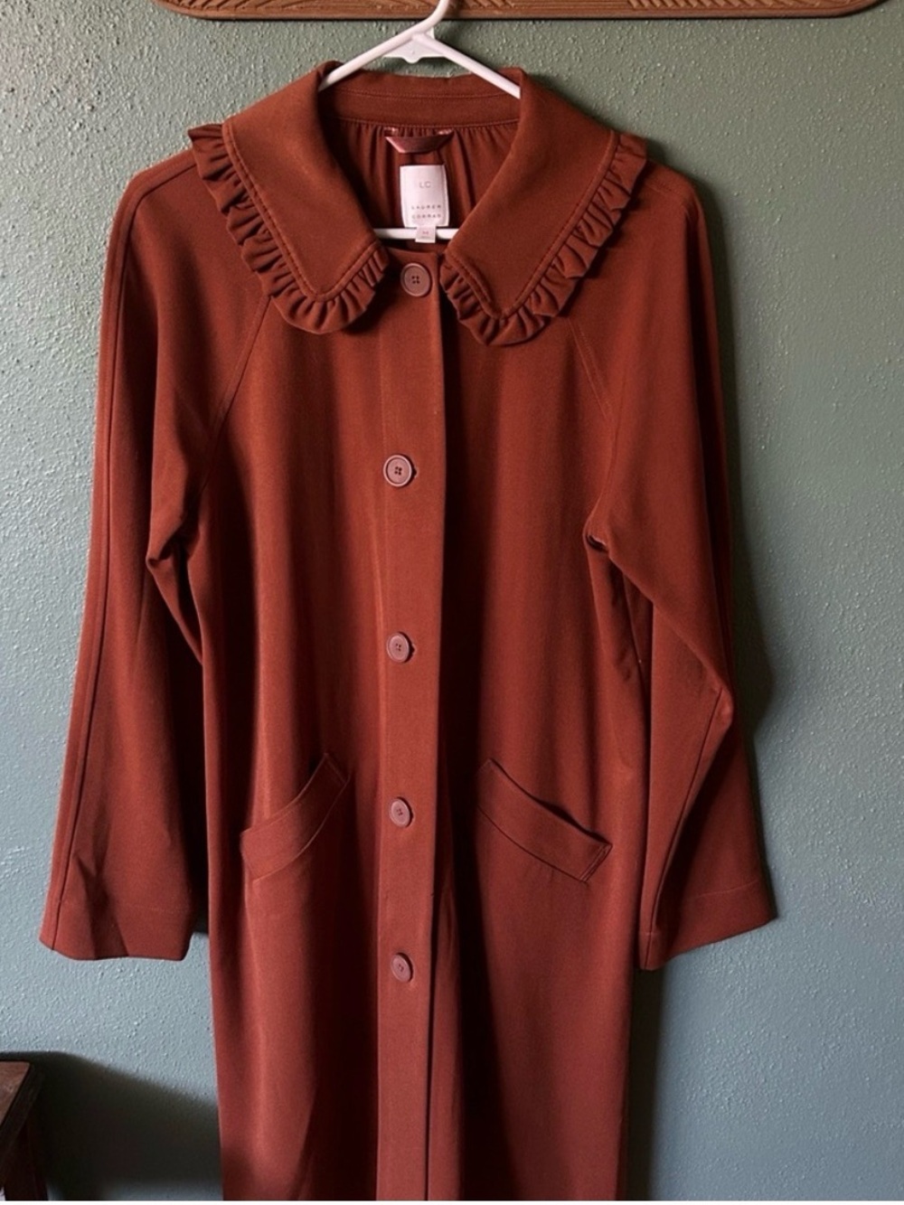 Fall Fashion Lauren Conrad Rust Brown Single-Breasted Coat M